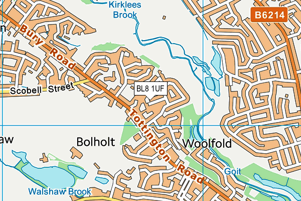 BL8 1UF map - OS VectorMap District (Ordnance Survey)