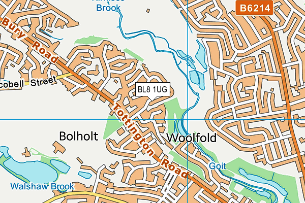 BL8 1UG map - OS VectorMap District (Ordnance Survey)