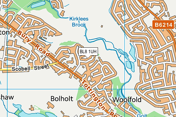 BL8 1UH map - OS VectorMap District (Ordnance Survey)