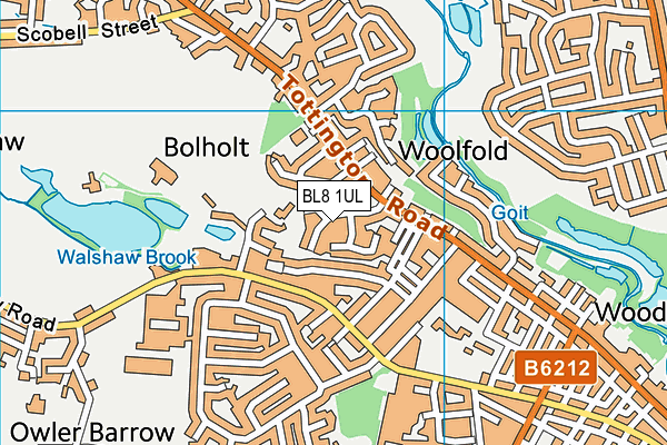 BL8 1UL map - OS VectorMap District (Ordnance Survey)