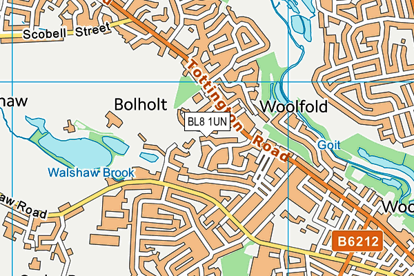 BL8 1UN map - OS VectorMap District (Ordnance Survey)