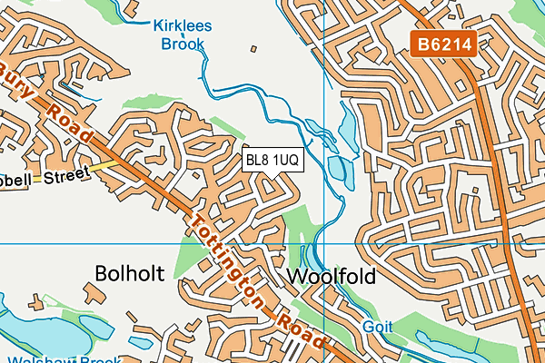BL8 1UQ map - OS VectorMap District (Ordnance Survey)
