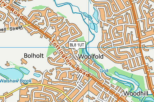 BL8 1UT map - OS VectorMap District (Ordnance Survey)