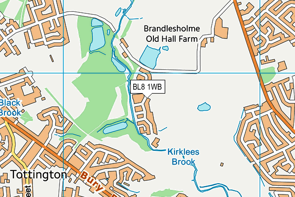 BL8 1WB map - OS VectorMap District (Ordnance Survey)