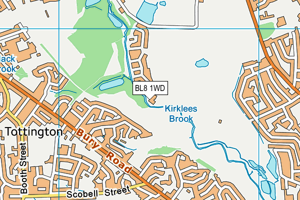 BL8 1WD map - OS VectorMap District (Ordnance Survey)