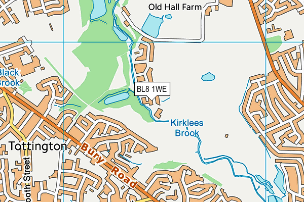 BL8 1WE map - OS VectorMap District (Ordnance Survey)