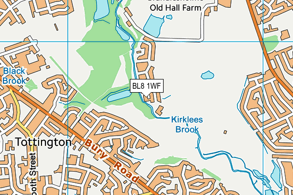 BL8 1WF map - OS VectorMap District (Ordnance Survey)