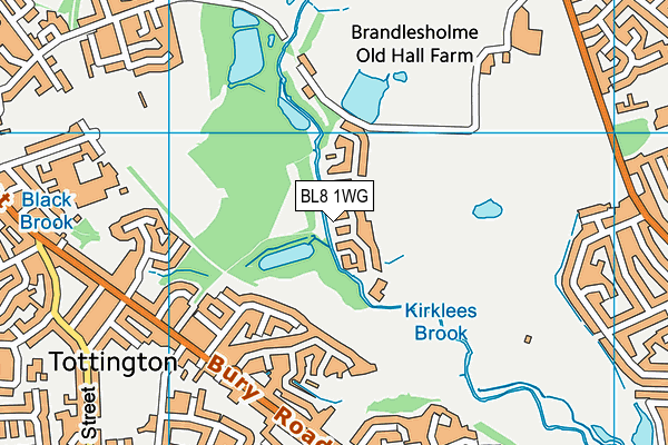 BL8 1WG map - OS VectorMap District (Ordnance Survey)