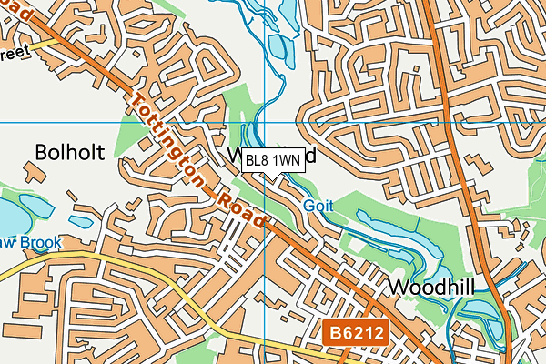 BL8 1WN map - OS VectorMap District (Ordnance Survey)