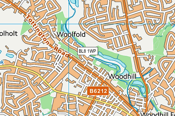 BL8 1WP map - OS VectorMap District (Ordnance Survey)