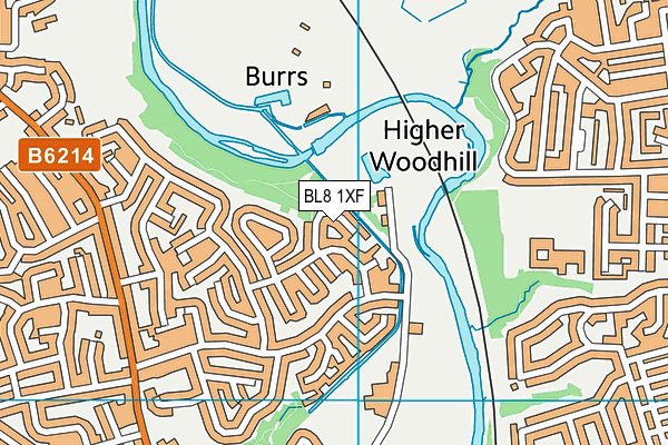 BL8 1XF map - OS VectorMap District (Ordnance Survey)