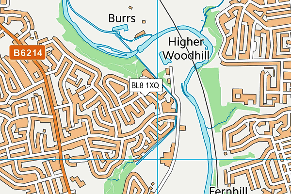 BL8 1XQ map - OS VectorMap District (Ordnance Survey)