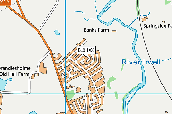 BL8 1XX map - OS VectorMap District (Ordnance Survey)