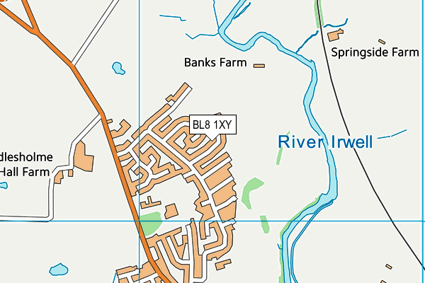 BL8 1XY map - OS VectorMap District (Ordnance Survey)