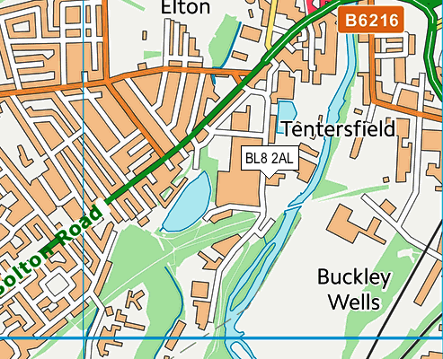 BL8 2AL map - OS VectorMap District (Ordnance Survey)