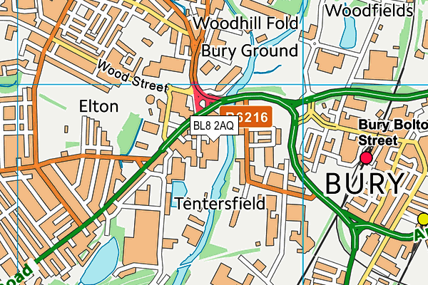 BL8 2AQ map - OS VectorMap District (Ordnance Survey)