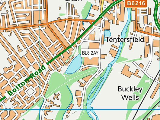 BL8 2AY map - OS VectorMap District (Ordnance Survey)