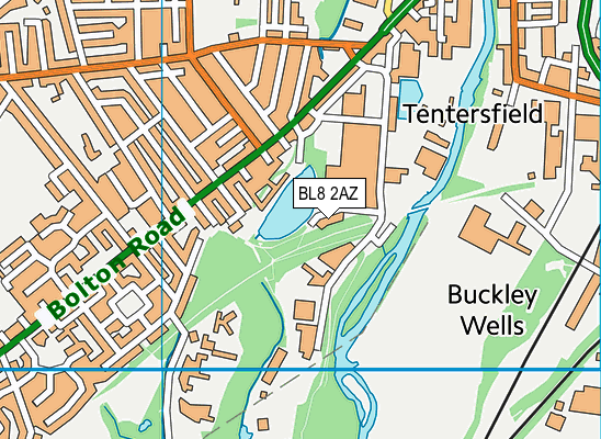 BL8 2AZ map - OS VectorMap District (Ordnance Survey)