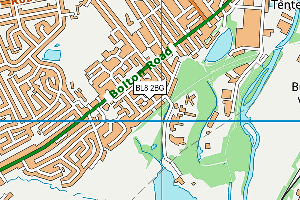 BL8 2BG map - OS VectorMap District (Ordnance Survey)