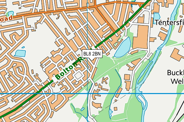 BL8 2BN map - OS VectorMap District (Ordnance Survey)