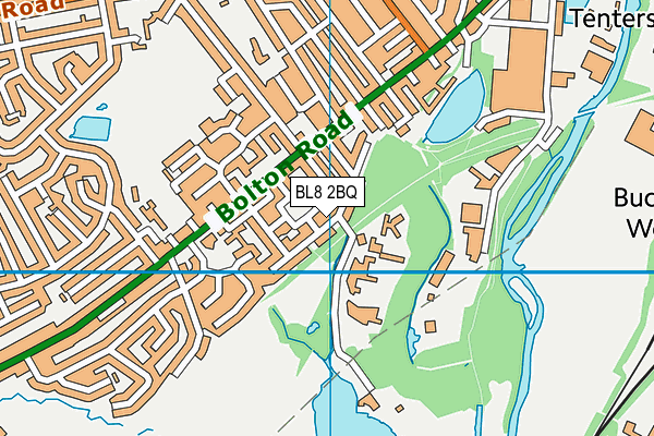BL8 2BQ map - OS VectorMap District (Ordnance Survey)