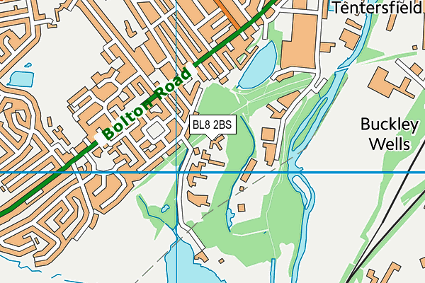 BL8 2BS map - OS VectorMap District (Ordnance Survey)