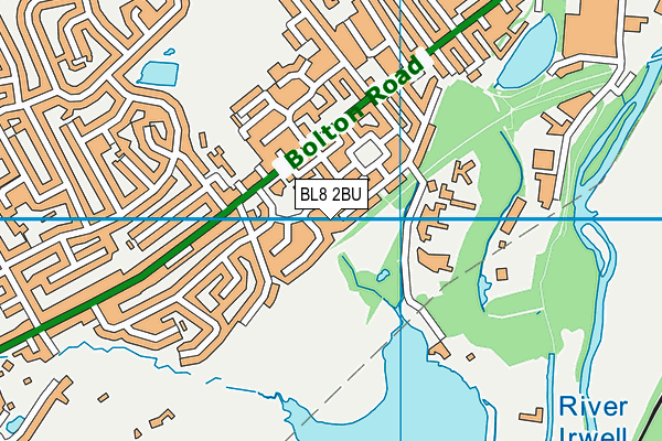 BL8 2BU map - OS VectorMap District (Ordnance Survey)
