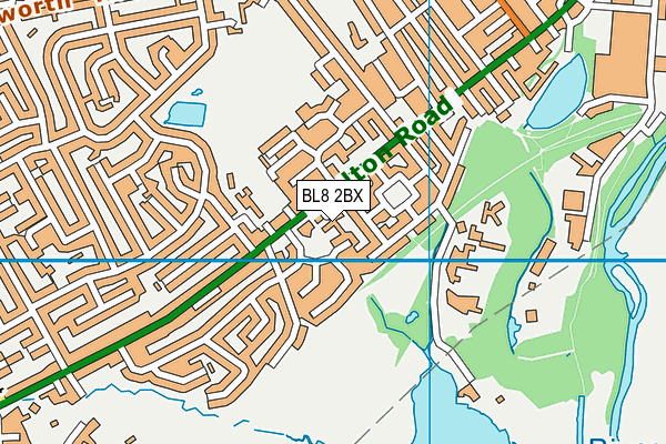 BL8 2BX map - OS VectorMap District (Ordnance Survey)