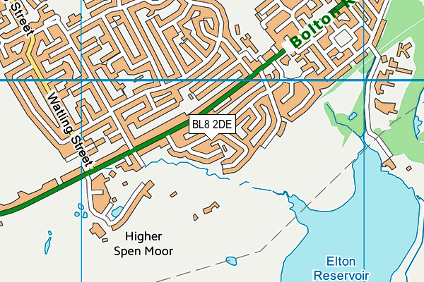 BL8 2DE map - OS VectorMap District (Ordnance Survey)