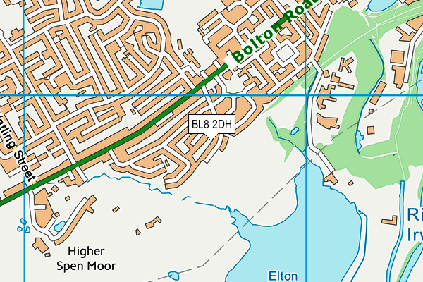 BL8 2DH map - OS VectorMap District (Ordnance Survey)