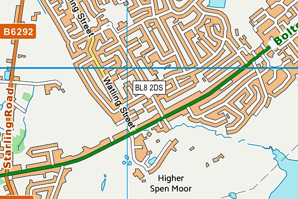 BL8 2DS map - OS VectorMap District (Ordnance Survey)