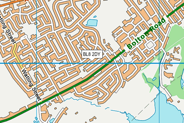 BL8 2DY map - OS VectorMap District (Ordnance Survey)