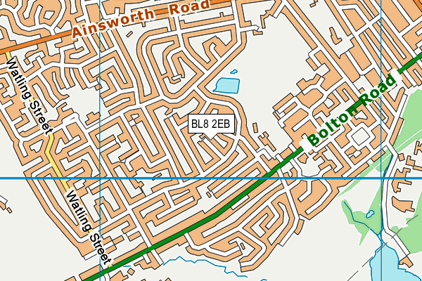 BL8 2EB map - OS VectorMap District (Ordnance Survey)