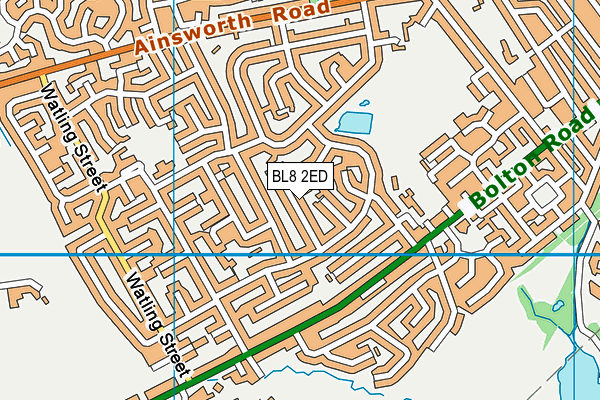 BL8 2ED map - OS VectorMap District (Ordnance Survey)