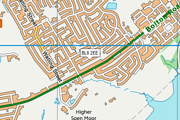 BL8 2EE map - OS VectorMap District (Ordnance Survey)