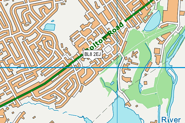 BL8 2EJ map - OS VectorMap District (Ordnance Survey)