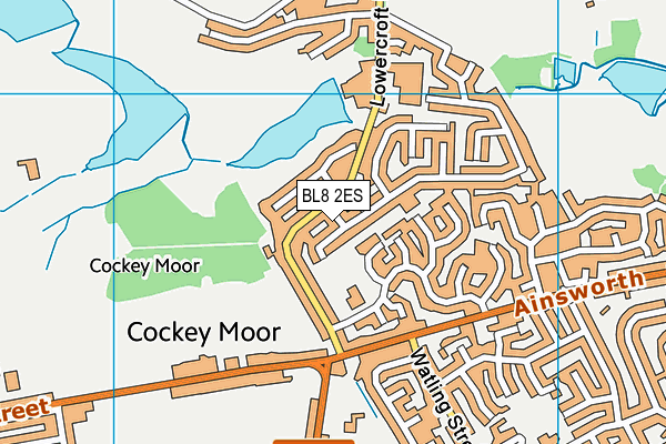 BL8 2ES map - OS VectorMap District (Ordnance Survey)