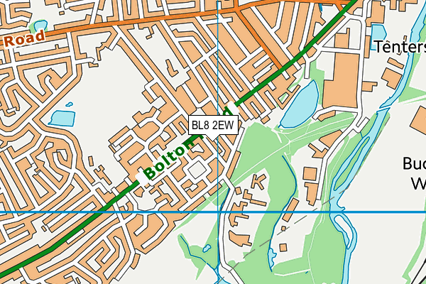 BL8 2EW map - OS VectorMap District (Ordnance Survey)