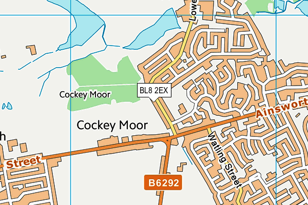 BL8 2EX map - OS VectorMap District (Ordnance Survey)