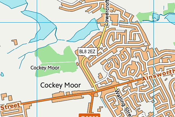 BL8 2EZ map - OS VectorMap District (Ordnance Survey)