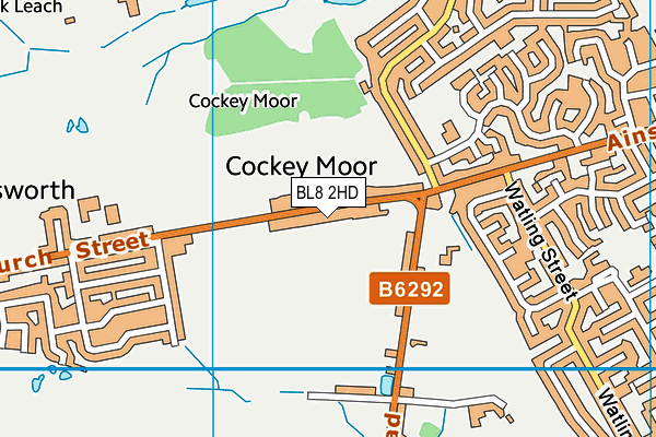 BL8 2HD map - OS VectorMap District (Ordnance Survey)