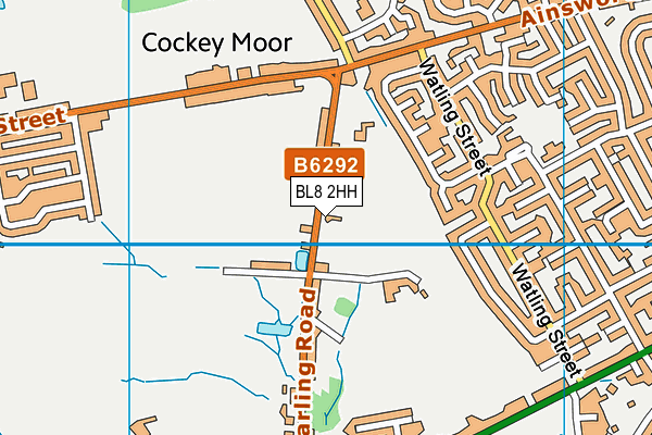 BL8 2HH map - OS VectorMap District (Ordnance Survey)