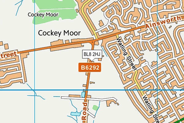 BL8 2HJ map - OS VectorMap District (Ordnance Survey)