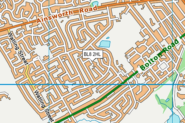 BL8 2HL map - OS VectorMap District (Ordnance Survey)