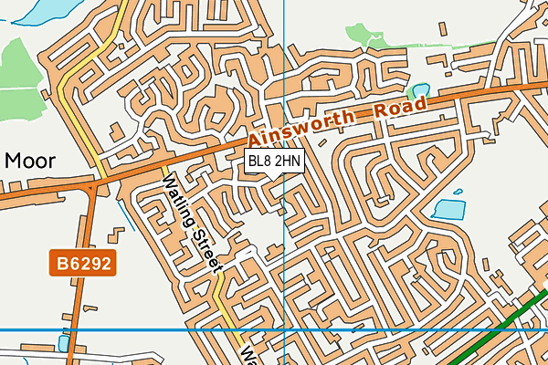 BL8 2HN map - OS VectorMap District (Ordnance Survey)