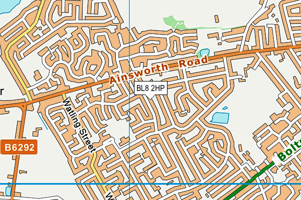 BL8 2HP map - OS VectorMap District (Ordnance Survey)