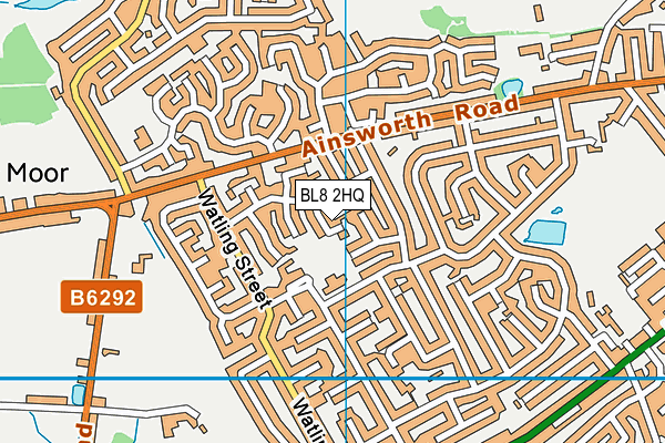 BL8 2HQ map - OS VectorMap District (Ordnance Survey)