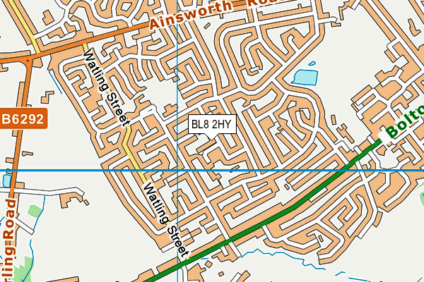 BL8 2HY map - OS VectorMap District (Ordnance Survey)