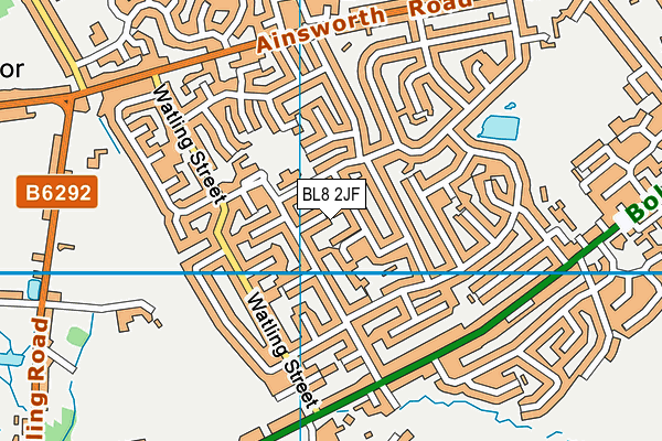 BL8 2JF map - OS VectorMap District (Ordnance Survey)