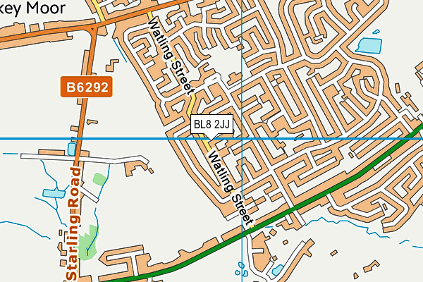 BL8 2JJ map - OS VectorMap District (Ordnance Survey)